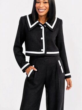Black & White Wide Leg Pantsuit NWT